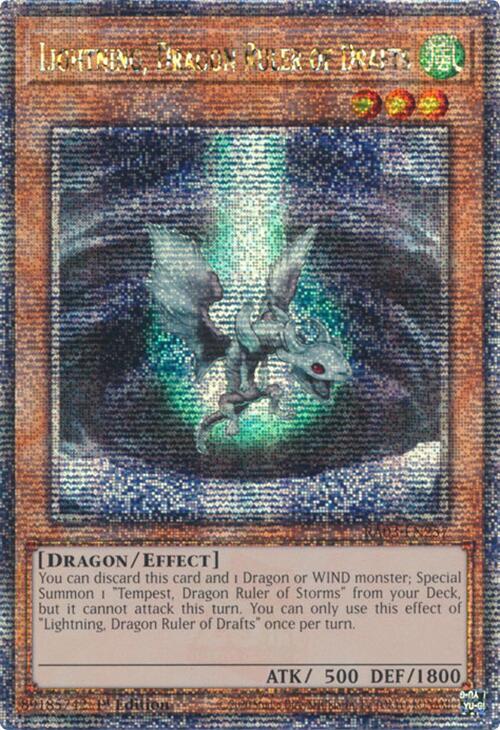 Lightning, Dragon Ruler of Drafts (Quarter Century Secret Rare) card image