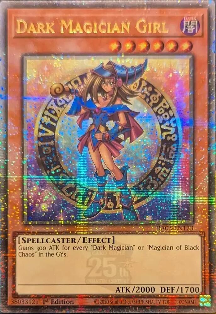 Dark Magician Girl (Quarter Century Secret Rare) (B) card image