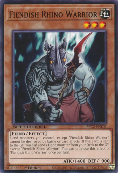 Fiendish Rhino Warrior card image