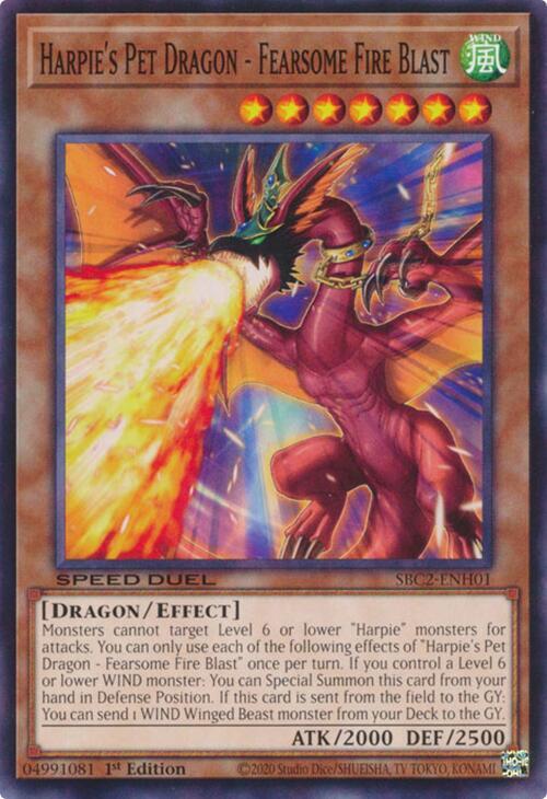 Harpie's Pet Dragon - Fearsome Fire Blast card image