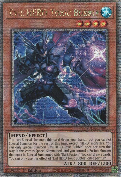 Evil HERO Toxic Bubble (Quarter Century Secret Rare) card image