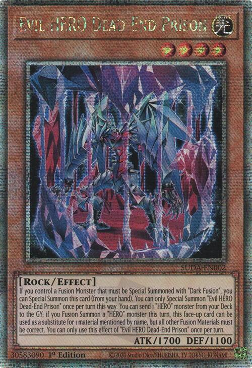 Evil HERO Dead-End Prison (Quarter Century Secret Rare) card image