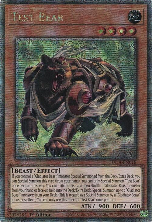 Test Bear (Quarter Century Secret Rare) card image