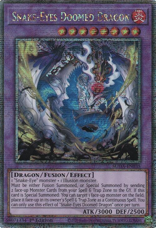 Snake-Eyes Doomed Dragon (Quarter Century Secret Rare) card image