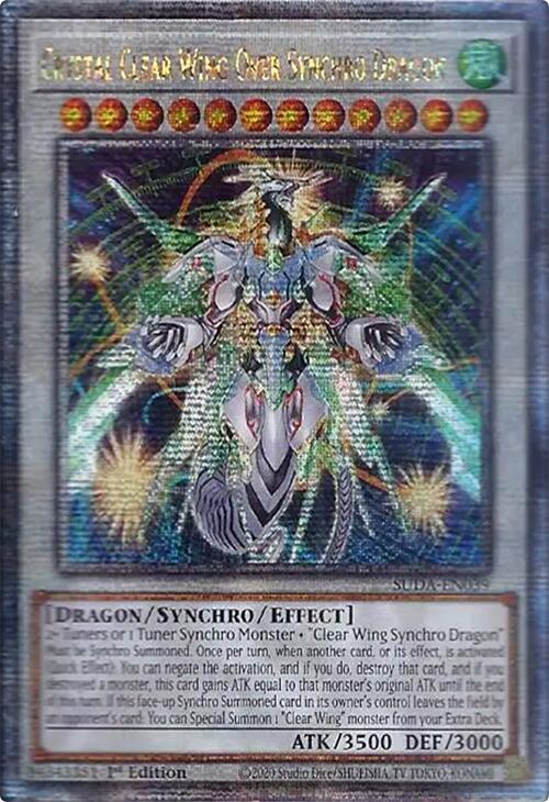 Crystal Clear Wing Over Synchro Dragon (Quarter Century Secret Rare) card image