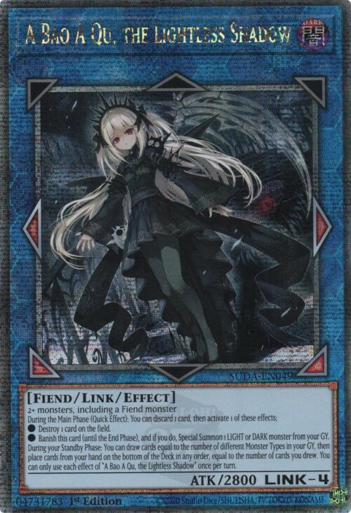 A Bao A Qu, the Lightless Shadow (Quarter Century Secret Rare) card image