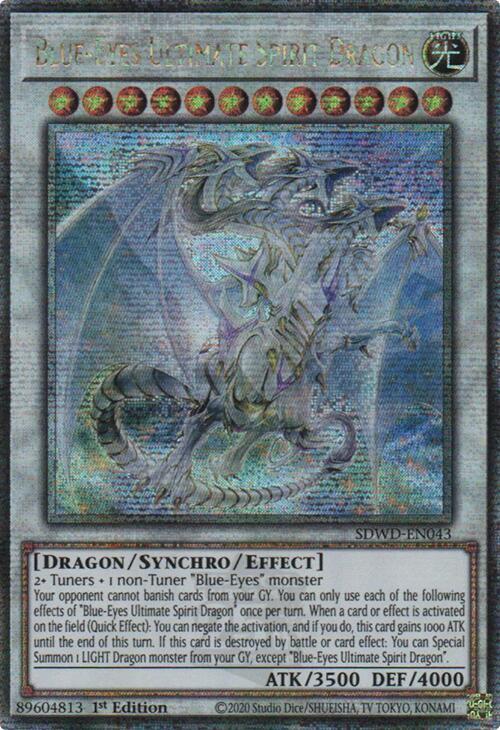 Blue-Eyes Ultimate Spirit Dragon (Quarter Century Secret Rare) card image