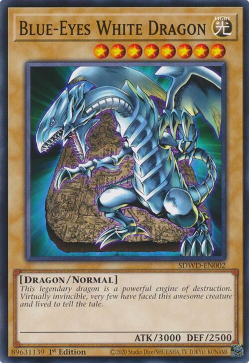 Blue-Eyes White Dragon (SDWD-EN002) card image