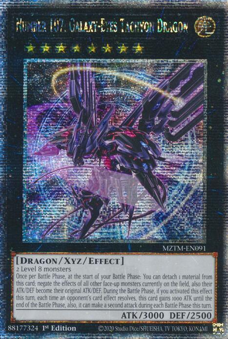 Number 107: Galaxy-Eyes Tachyon Dragon (Quarter Century Secret Rare) card image
