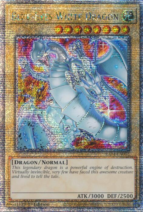 Blue-Eyes White Dragon (New Art) (Quarter Century Secret Rare) card image