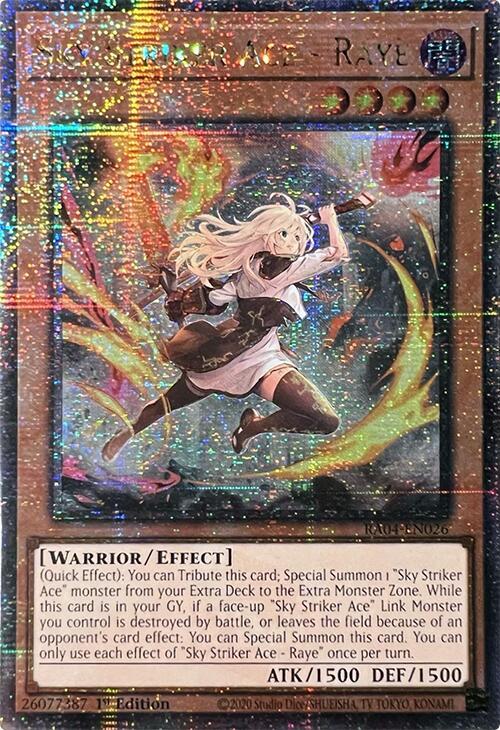 Sky Striker Ace - Raye (New Art) (Quarter Century Secret Rare) card image