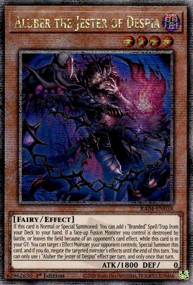 Aluber the Jester of Despia (New Art) (Quarter Century Secret Rare) card image