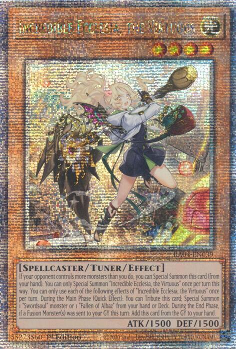 Incredible Ecclesia, the Virtuous (New Art) (Quarter Century Secret Rare) card image