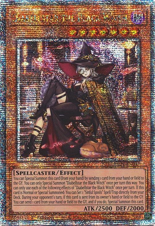 Diabellstar the Black Witch (New Art) (Quarter Century Secret Rare) card image