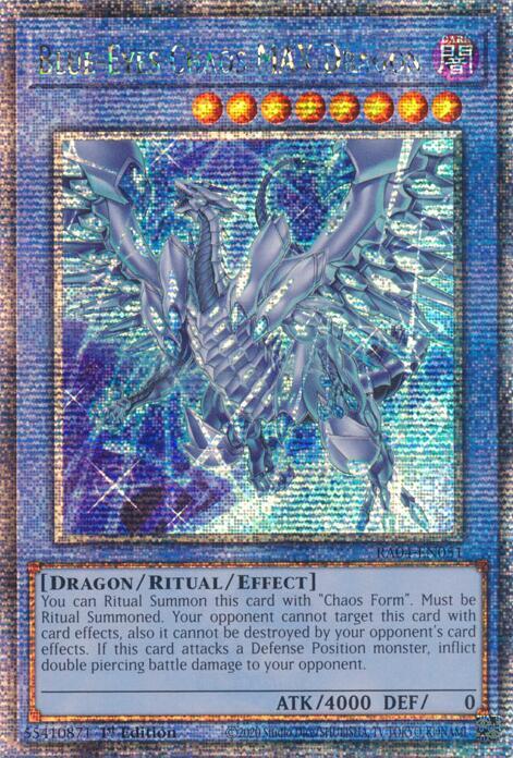 Blue-Eyes Chaos MAX Dragon (New Art) (Quarter Century Secret Rare) card image