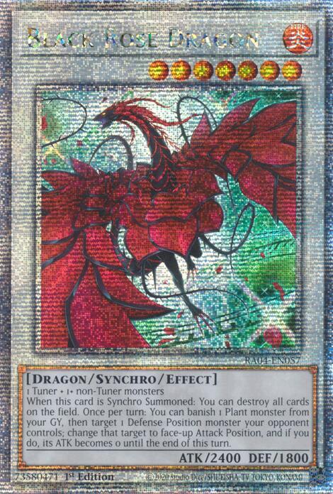 Black Rose Dragon (Alternate Art) (Quarter Century Secret Rare) card image