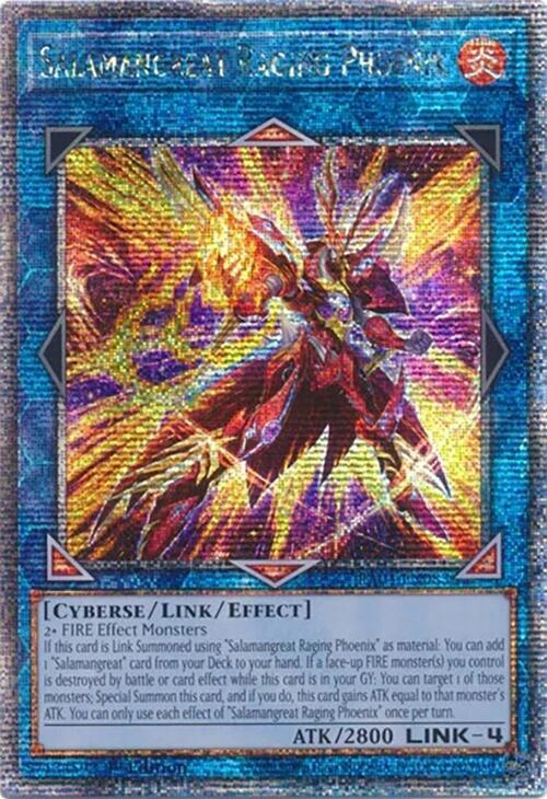 Salamangreat Raging Phoenix (Quarter Century Secret Rare) card image