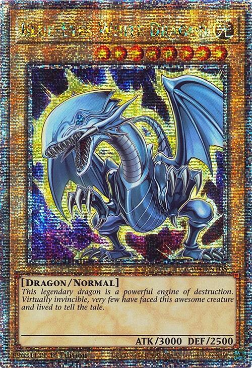 Blue-Eyes White Dragon (7th Art) (Quarter Century Secret Rare) card image