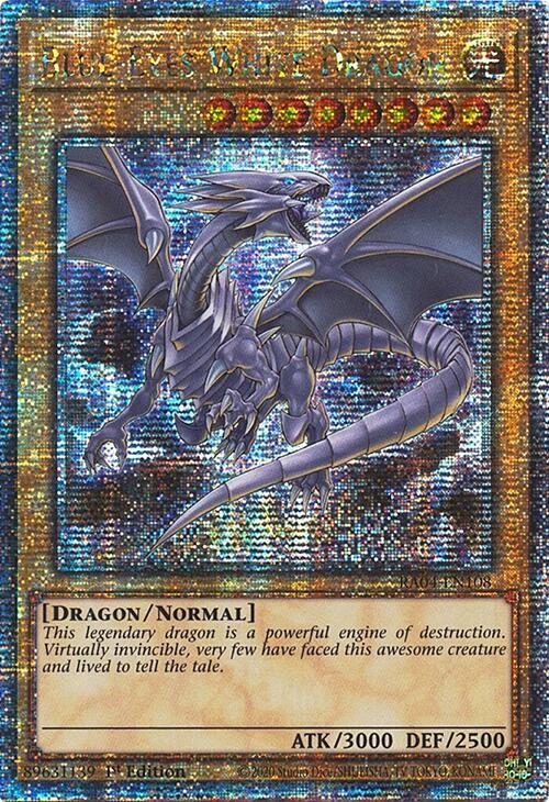 Blue-Eyes White Dragon (8th Art) (Quarter Century Secret Rare) card image