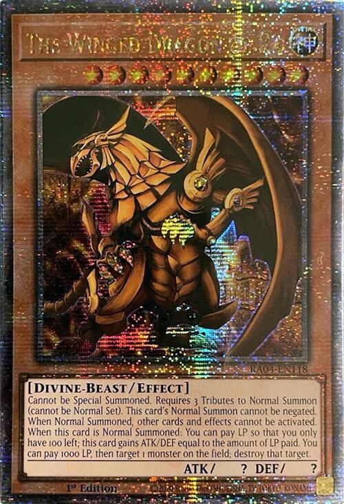 The Winged Dragon of Ra (Quarter Century Secret Rare) card image