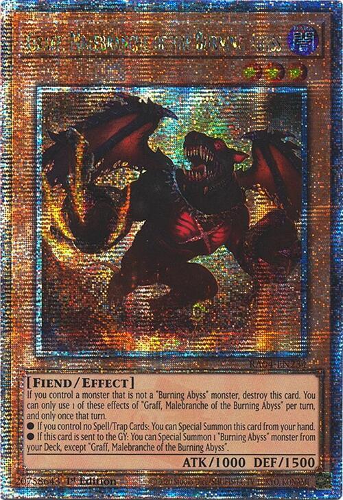 Graff, Malebranche of the Burning Abyss (Quarter Century Secret Rare) card image