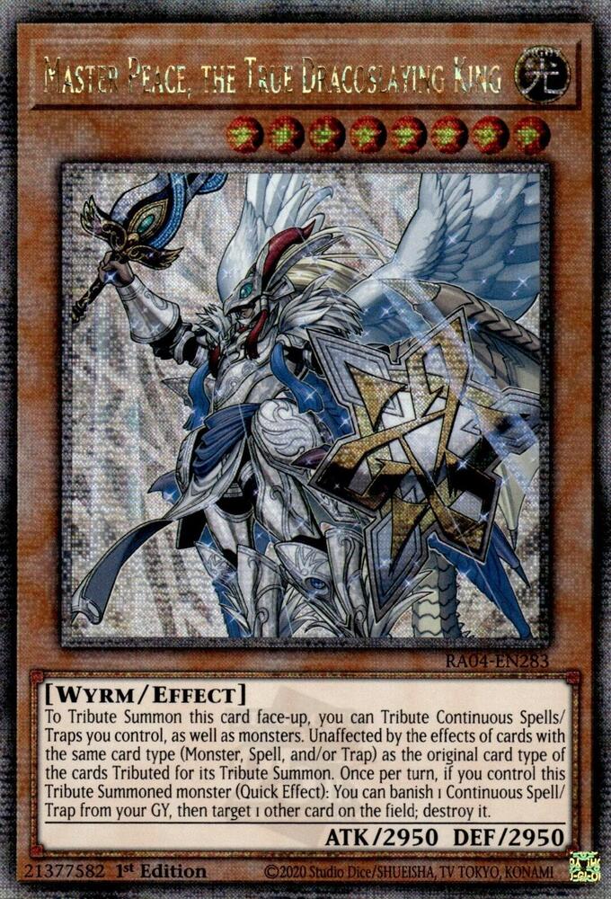 Master Peace, the True Dracoslaying King (Quarter Century Secret Rare) card image
