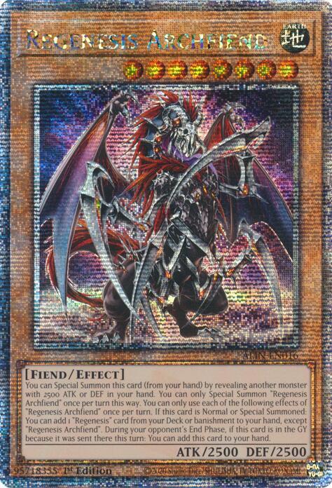 Regenesis Archfiend (Quarter Century Secret Rare) card image