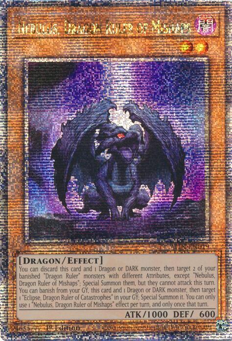 Nebulus, Dragon Ruler of Mishaps (Quarter Century Secret Rare) card image