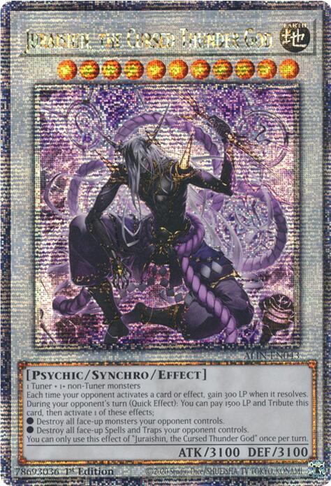 Juraishin, the Cursed Thunder God (Quarter Century Secret Rare) card image