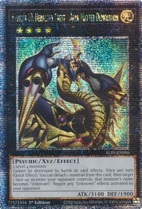 Number 69: Heraldry Crest - Dark Matter Demolition (Quarter Century Secret Rare) card image