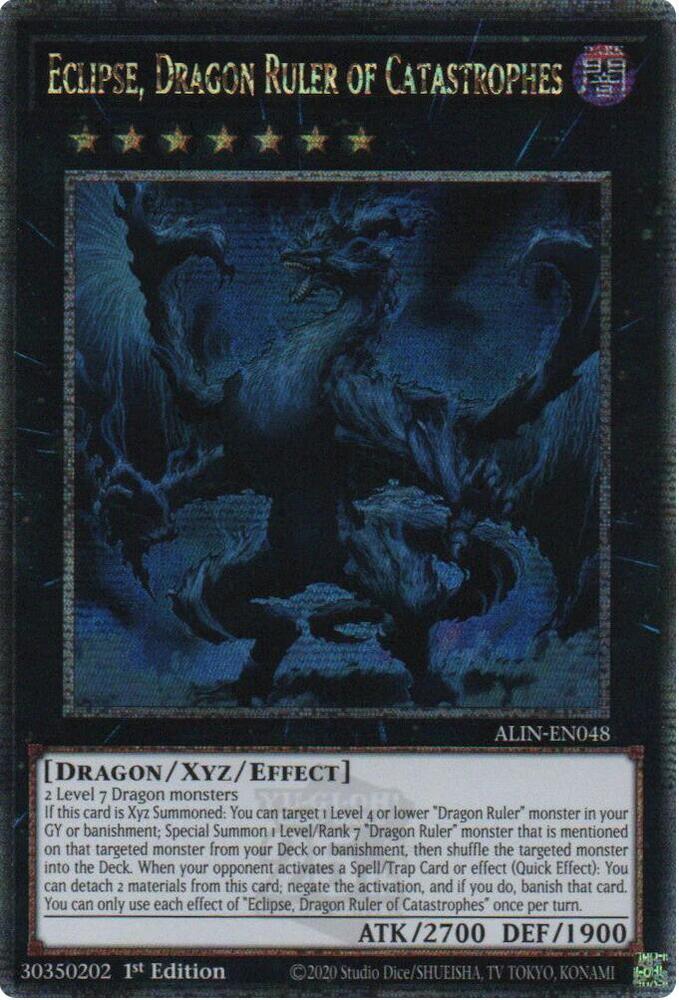 Eclipse, Dragon Ruler of Catastrophes (Quarter Century Secret Rare) card image