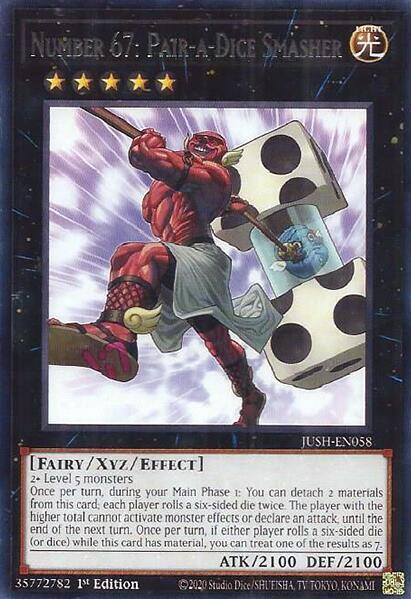 Number 67: Pair-a-Dice Smasher card image