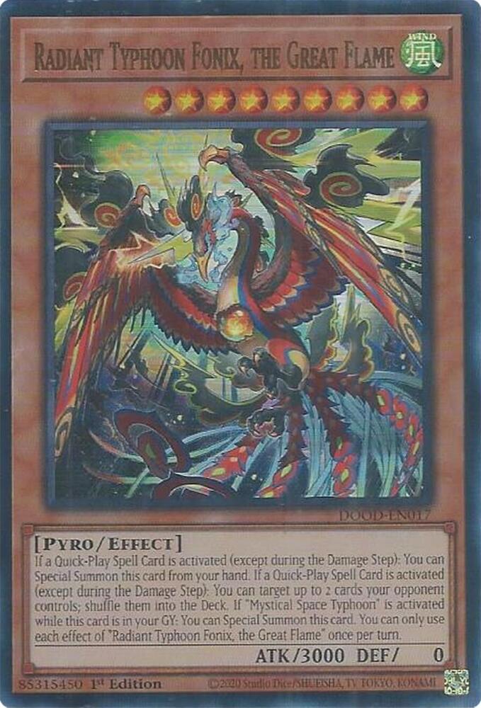 Radiant Typhoon Fonix, the Great Flame card image