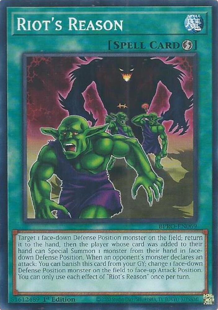 Riot's Reason card image