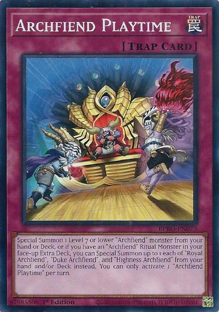 Archfiend Playtime card image