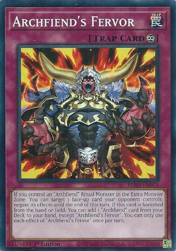 Archfiend's Fervor card image