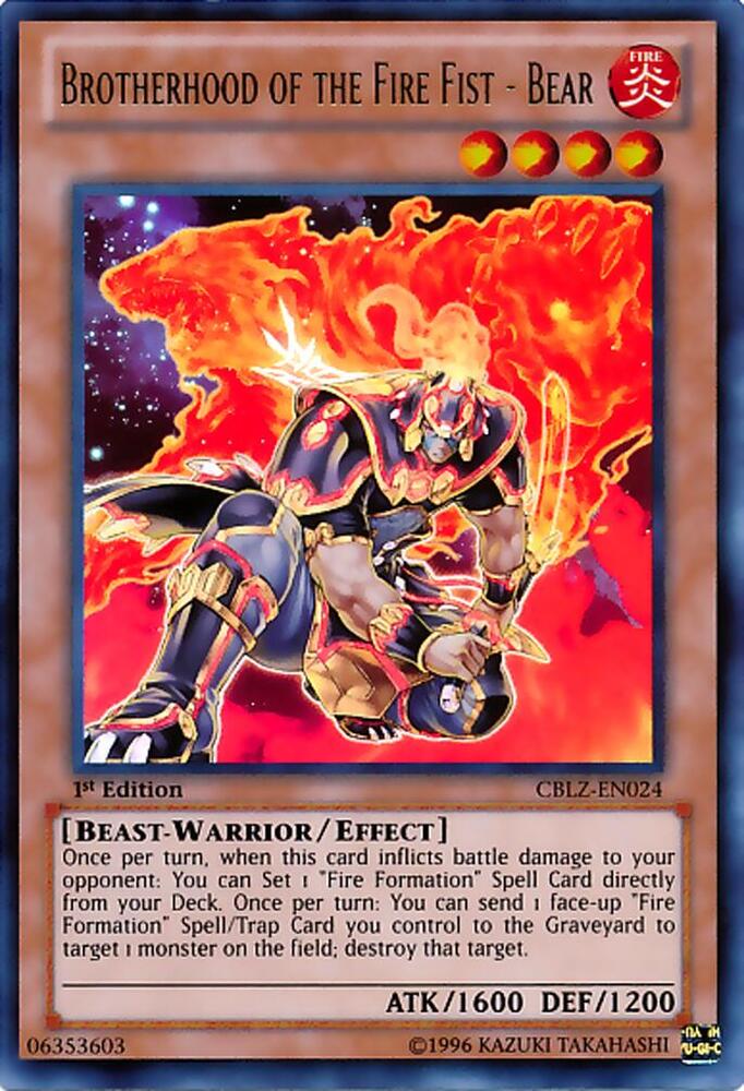 Brotherhood of the Fire Fist - Bear card image