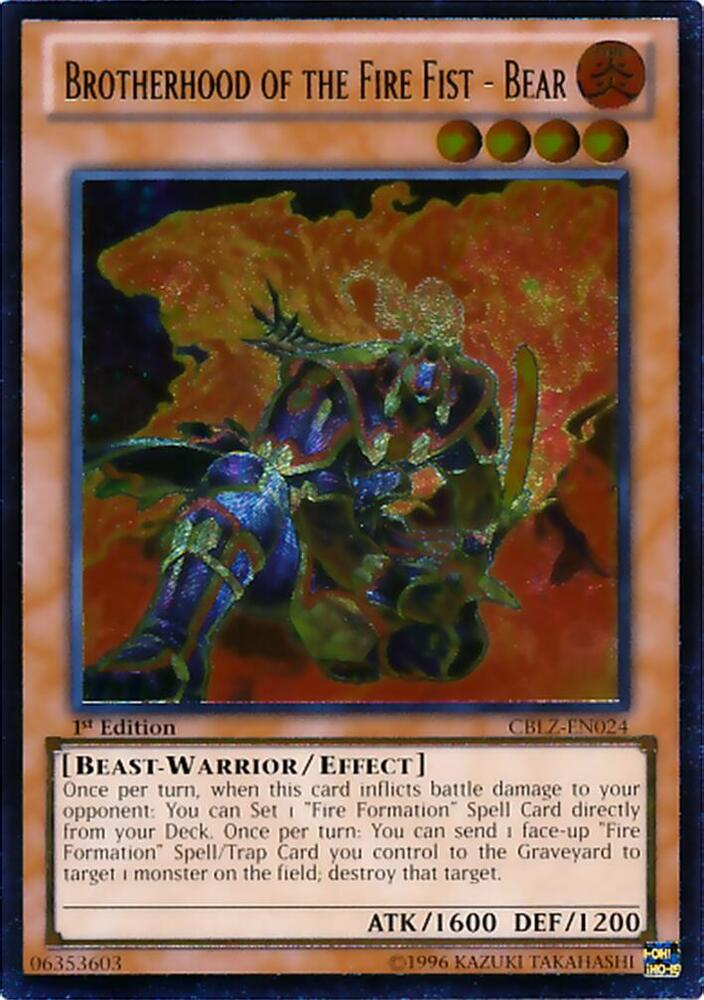 Brotherhood of the Fire Fist - Bear (UTR) card image
