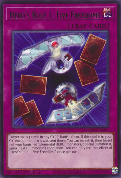 Hero's Rule 1: Five Freedoms card image