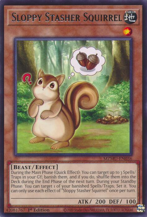 Sloppy Stasher Squirrel card image