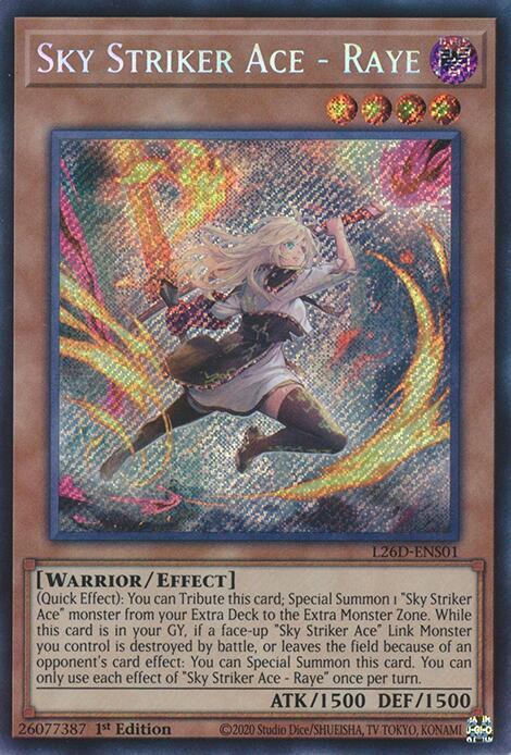 Sky Striker Ace - Raye (Alternate Art) (Secret Rare) card image
