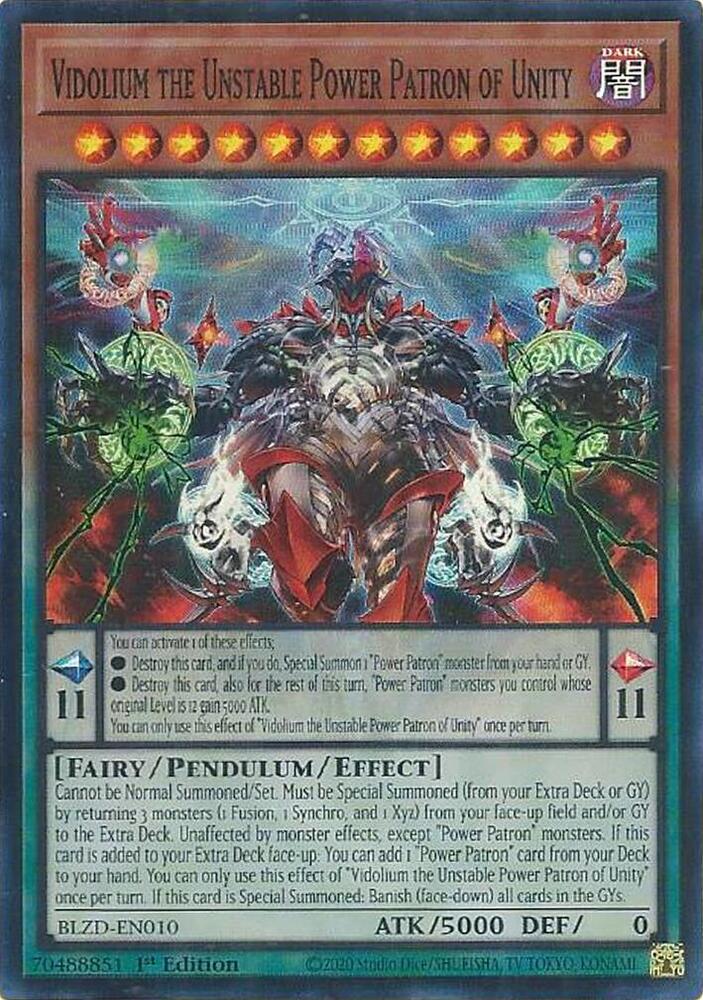 Vidolium the Unstable Power Patron of Unity card image