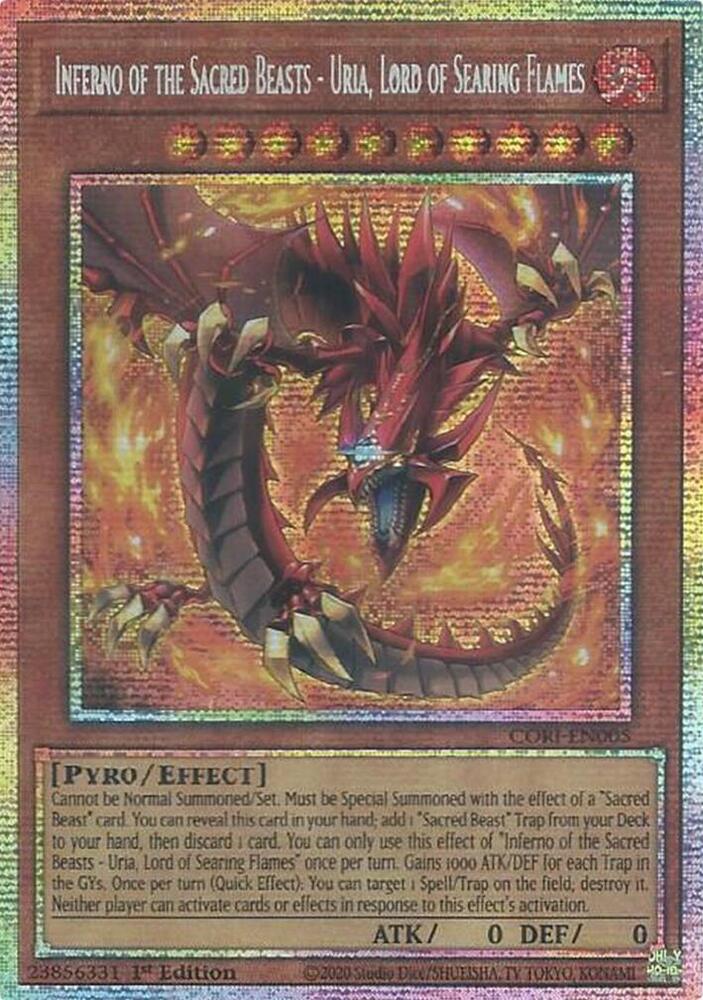 Inferno of the Sacred Beasts - Uria, Lord of Searing Flames (Starlight Rare) card image