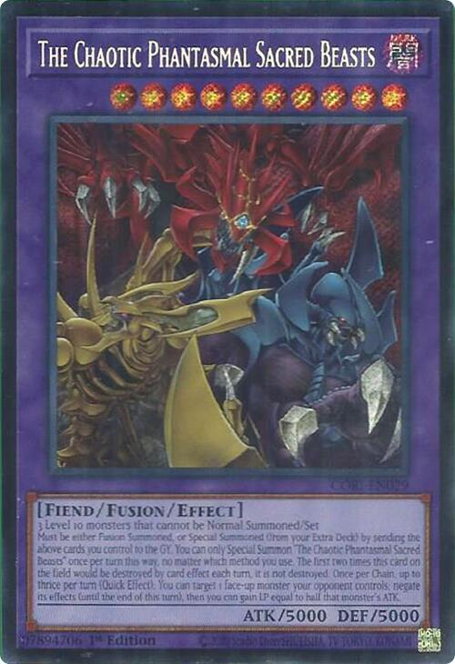 The Chaotic Phantasmal Sacred Beasts (Secret Rare) card image