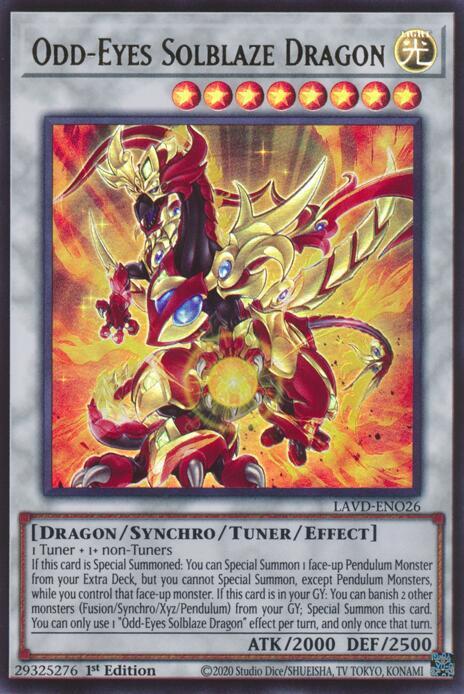 Odd-Eyes Solblaze Dragon card image