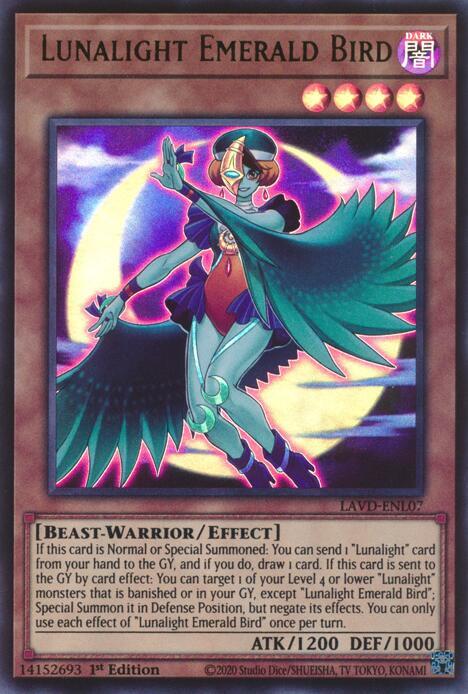 Lunalight Emerald Bird card image