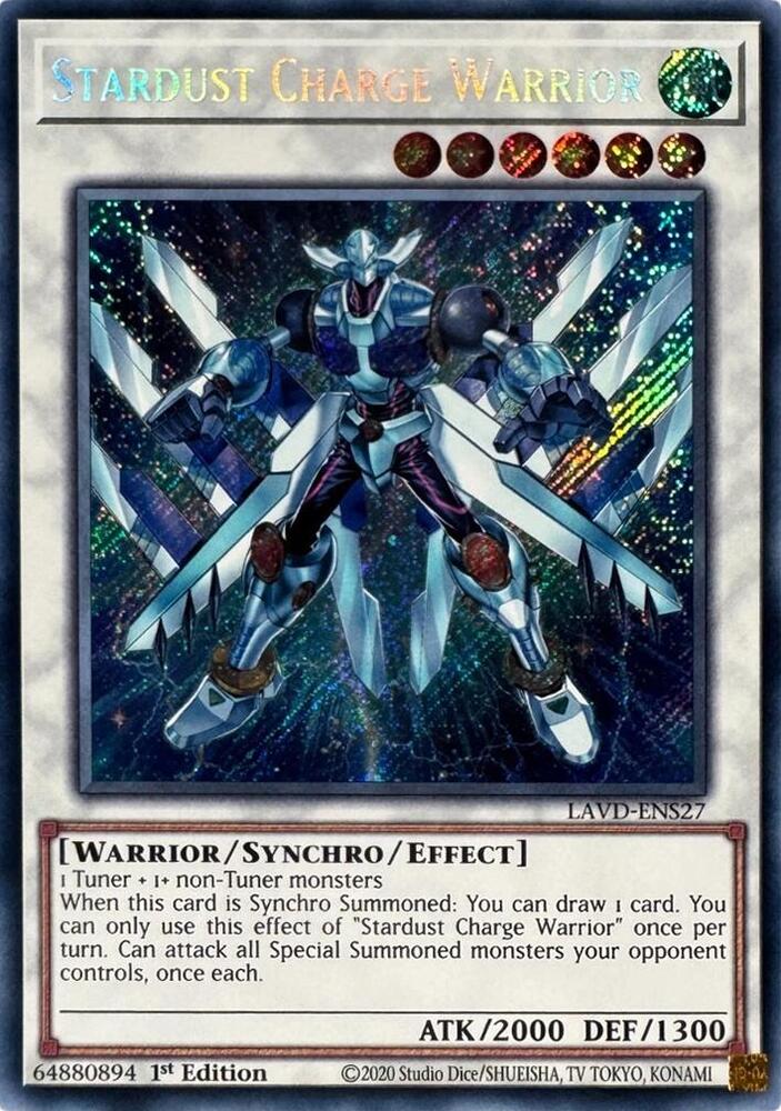 Stardust Charge Warrior (Secret Rare) card image