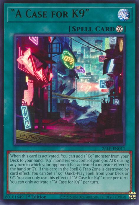 A Case for K9 card image