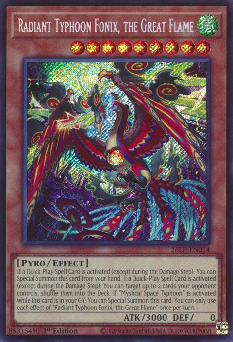 Radiant Typhoon Fonix, the Great Flame (Secret Rare) card image
