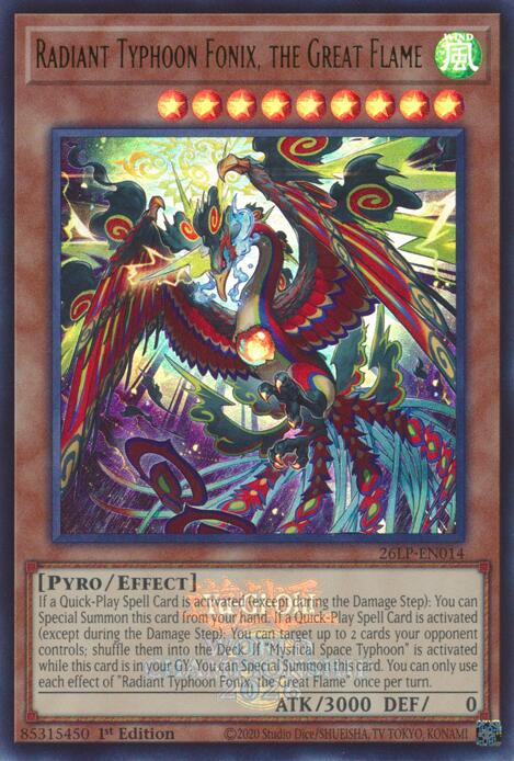 Radiant Typhoon Fonix, the Great Flame (Emblazoned) card image